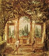 VELAZQUEZ, Diego Rodriguez de Silva y, The Pavillion Ariadn in the Medici Gardens in Rome er
